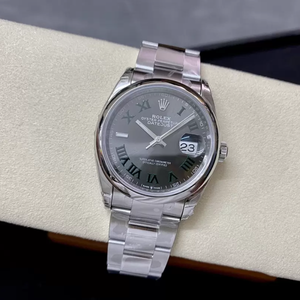 VS공장 롤렉스 데이저스트 그레이 윔블던 로만 다이얼 스무스 베젤 오이스터 36mm 126200