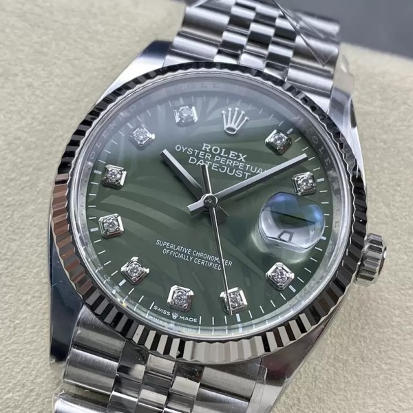 클린공장 롤렉스 데이저스트 그린 리프 다이얼 10P 다이아 쥬빌레 36mm 126234