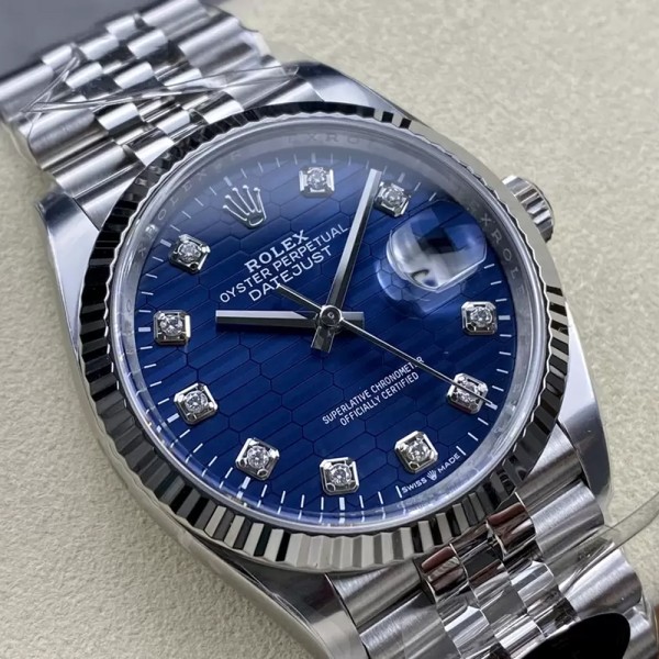 클린공장 롤렉스 데이저스트 청판 텍스처 다이얼 10P다이아 SS 쥬빌레 36mm 126234