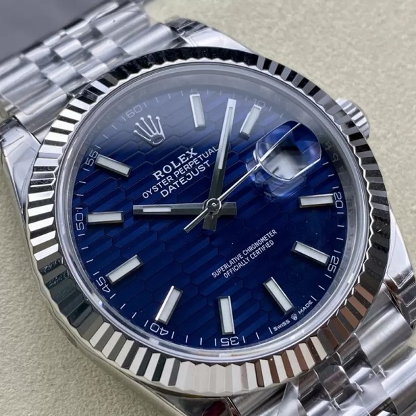 VS공장 롤렉스 데이저스트 청판 텍스처 다이얼 바인덱스 SS 쥬빌레 41mm 126334