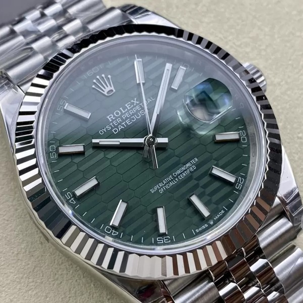 클린공장 롤렉스 데이저스트 그린 텍스처 다이얼 바인덱스 SS 쥬빌레 41mm 126334