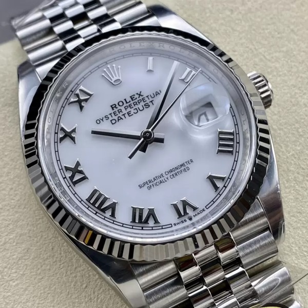 클린공장 롤렉스 데이저스트 흰판 로만 다이얼 SS 쥬빌레 36mm 126234