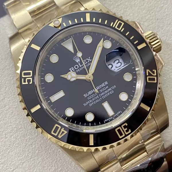 클린공장 롤렉스 서브마리너 검판 YG 금통 40mm 116618LN