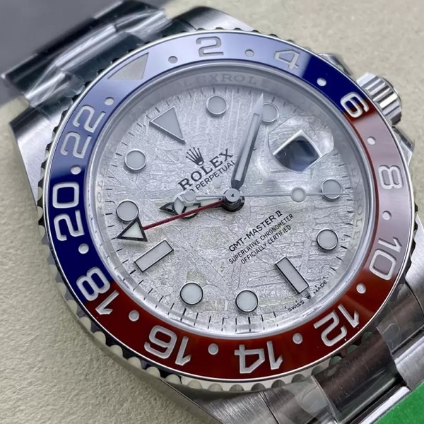 C+공장 롤렉스 GMT 마스터2 펩시 운석 메테오 다이얼 오이스터 브레이슬릿 40mm 126719 BLRO