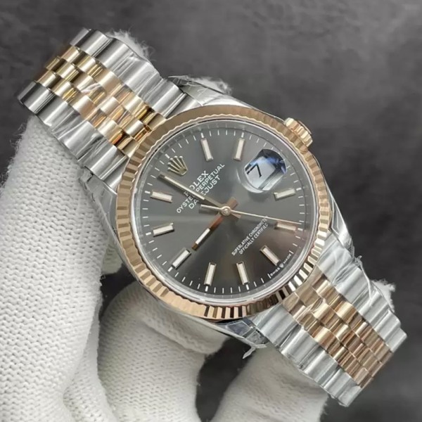 VS공장 롤렉스 데이저스트 그레이 다이얼 바인덱스 로즈골드 콤비 쥬빌레 36mm 126231