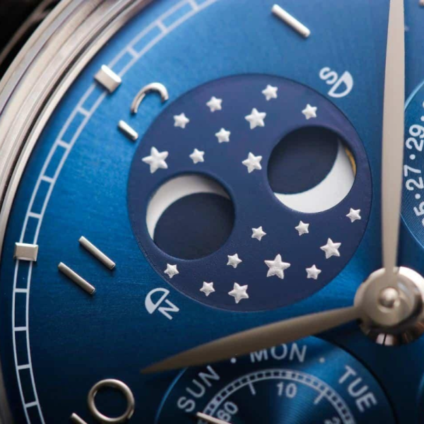 V9공장 IWC 포르투기저 퍼페츄얼 문페이즈 애뉴얼 캘린더 블루 다이얼 레더 스트랩 41mm IW503401