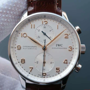 ZF공장 IWC 포르투기저 크로노그래프 골드핸즈 레더 스트랩 40.9mm IWC371445