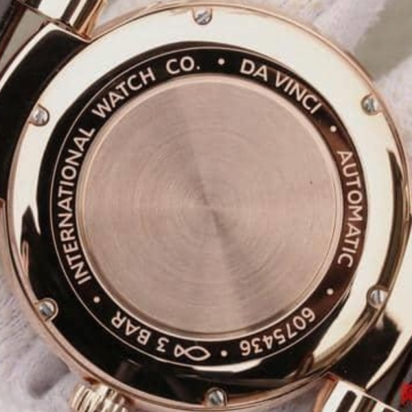 MKS공장 IWC 다빈치 오토매틱 로즈골드 화이트 다이얼 레더 스트랩 40mm IW458309