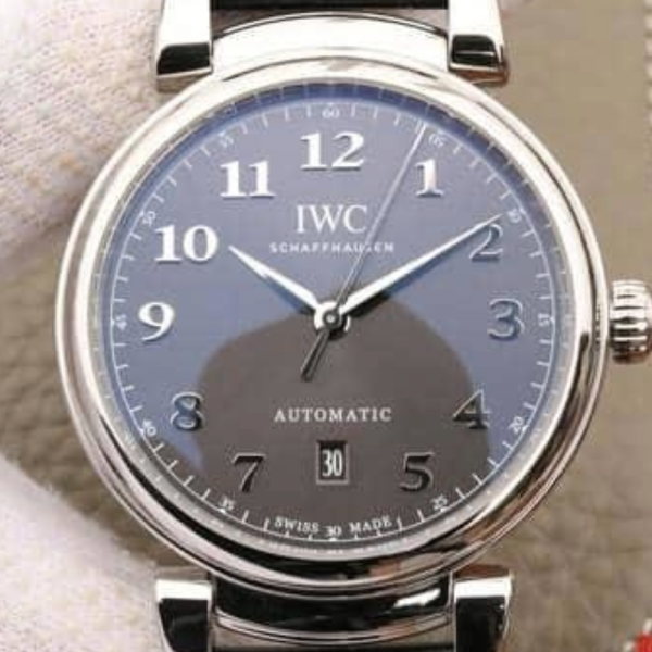 MKS공장 IWC 다빈치 오토매틱 스틸 그레이 다이얼 레더 스트랩 40mm IW356602