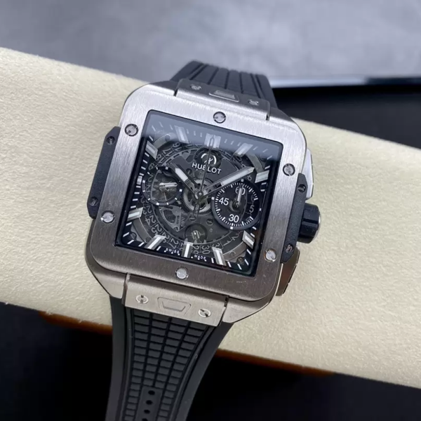 BBF공장 위블로 스퀘어뱅 유니코 티타늄 스틸 베젤 42mm 821.NM.0170.RX