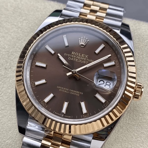 클린공장 롤렉스 데이저스트 초코다이얼 바인덱스 로즈골드 콤비 쥬빌레 41mm 126331