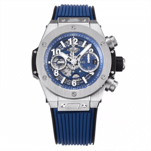 BBF공장 위블로 빅뱅 크로노그래프 티타늄 블루 러버 스트랩 44mm 421.NX.5170.RX