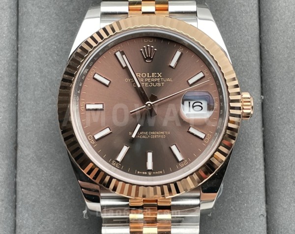 클린공장 롤렉스 데이저스트 초코 다이얼 바인덱스 로즈골드 콤비 쥬빌레 41mm 126331
