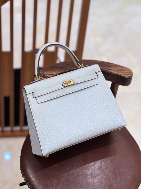 올수공 에르메스 켈리 25 엡송 헤이즈 블루 골드 버클