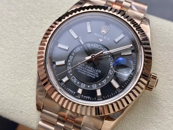 Noob공장 롤렉스 스카이드웰러 그레이 다이얼 로즈골드 금통 쥬빌레 42mm 336935