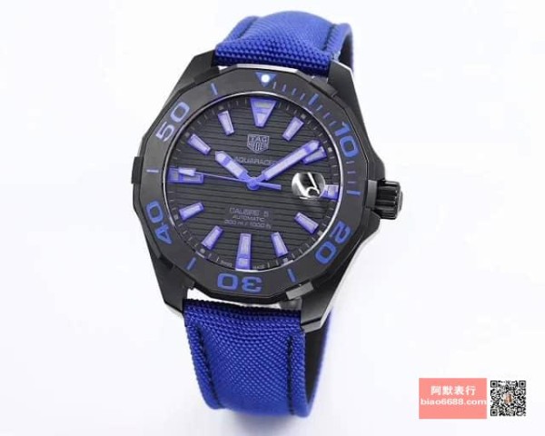 V6공장 태그호이어 아쿠아레이서 칼리버 5 세라믹 베젤 나일론 스트랩 43mm WAY208B.FC6382