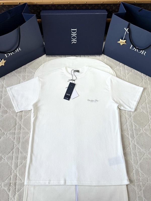 디올 Christian Dior Couture 티셔츠 화이트 테리 코튼