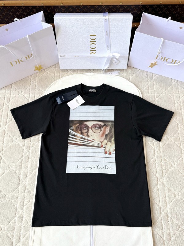 디올 헤리티지 프린트 티셔츠 블랙