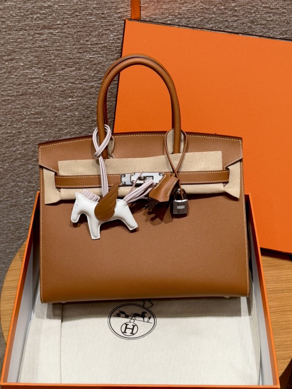 올수공 에르메스 버킨 30 37/Gold 엡송 가죽 실버 하드웨어