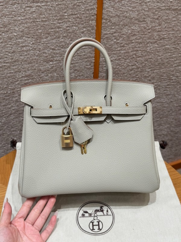 올수공 에르메스 버킨 25 80/Gris Perle 토고 가죽 골드 하드웨어