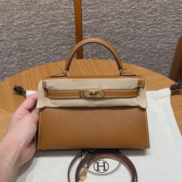 올수공 에르메스 미니 켈리 37/Gold 체브레 가죽 골드 하드웨어